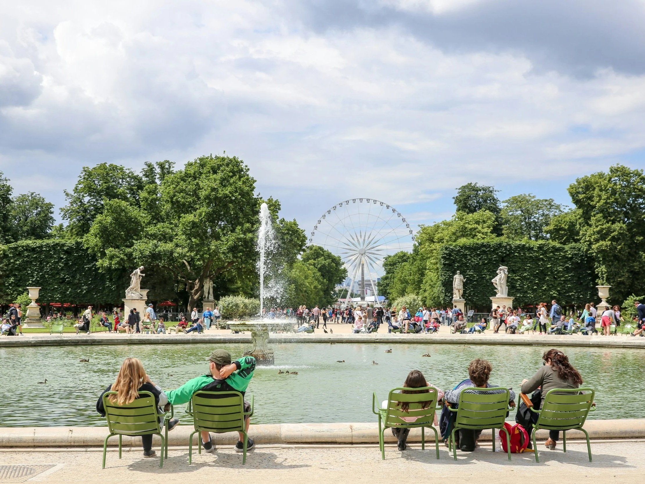 Tuileries Gardens in Paris, France