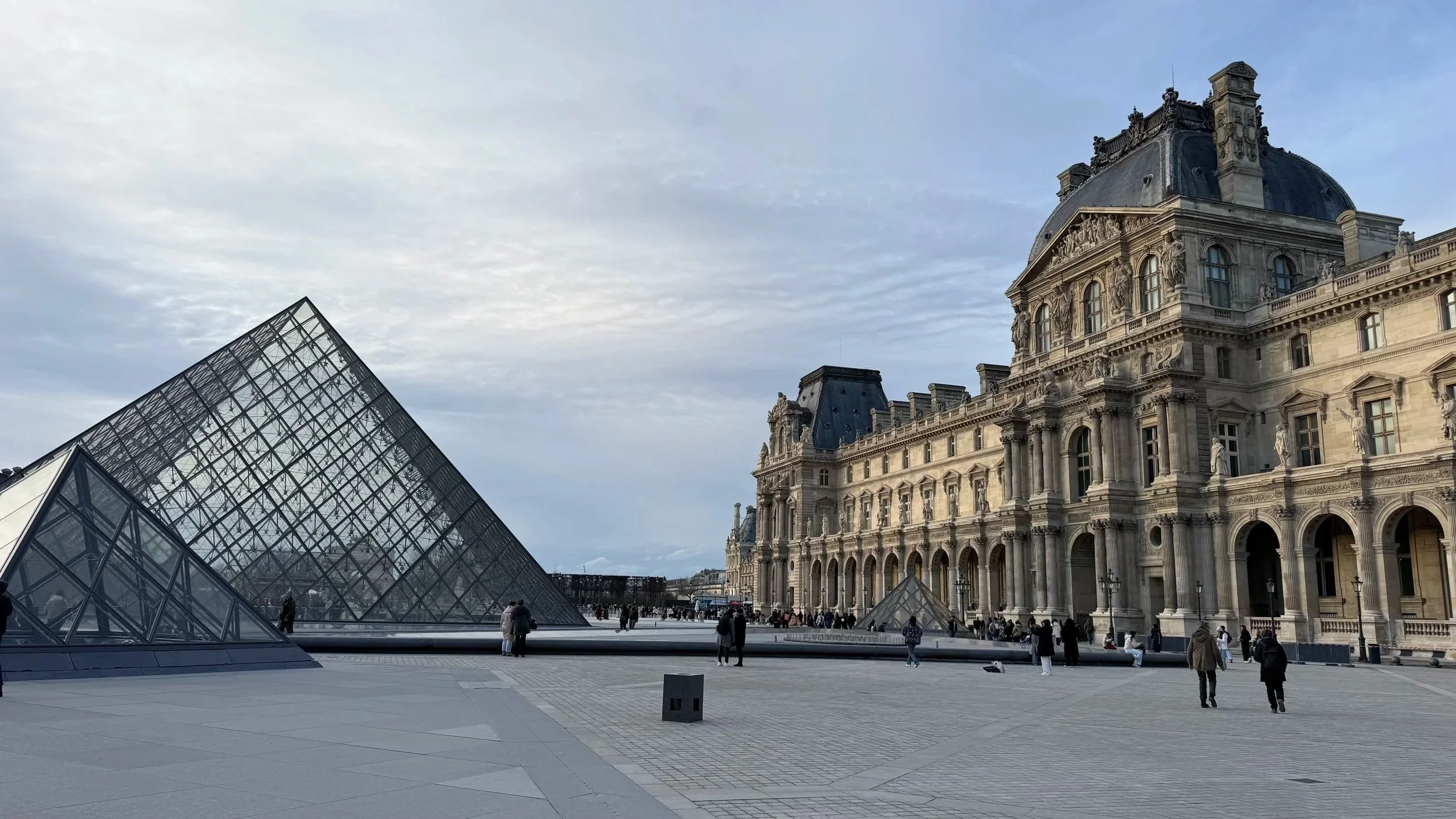 Exterior of the Louvre Museum in Paris, France