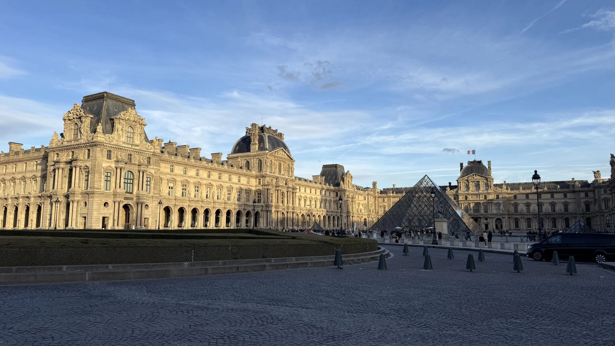 Exterior of the Louvre Museum in Paris, France