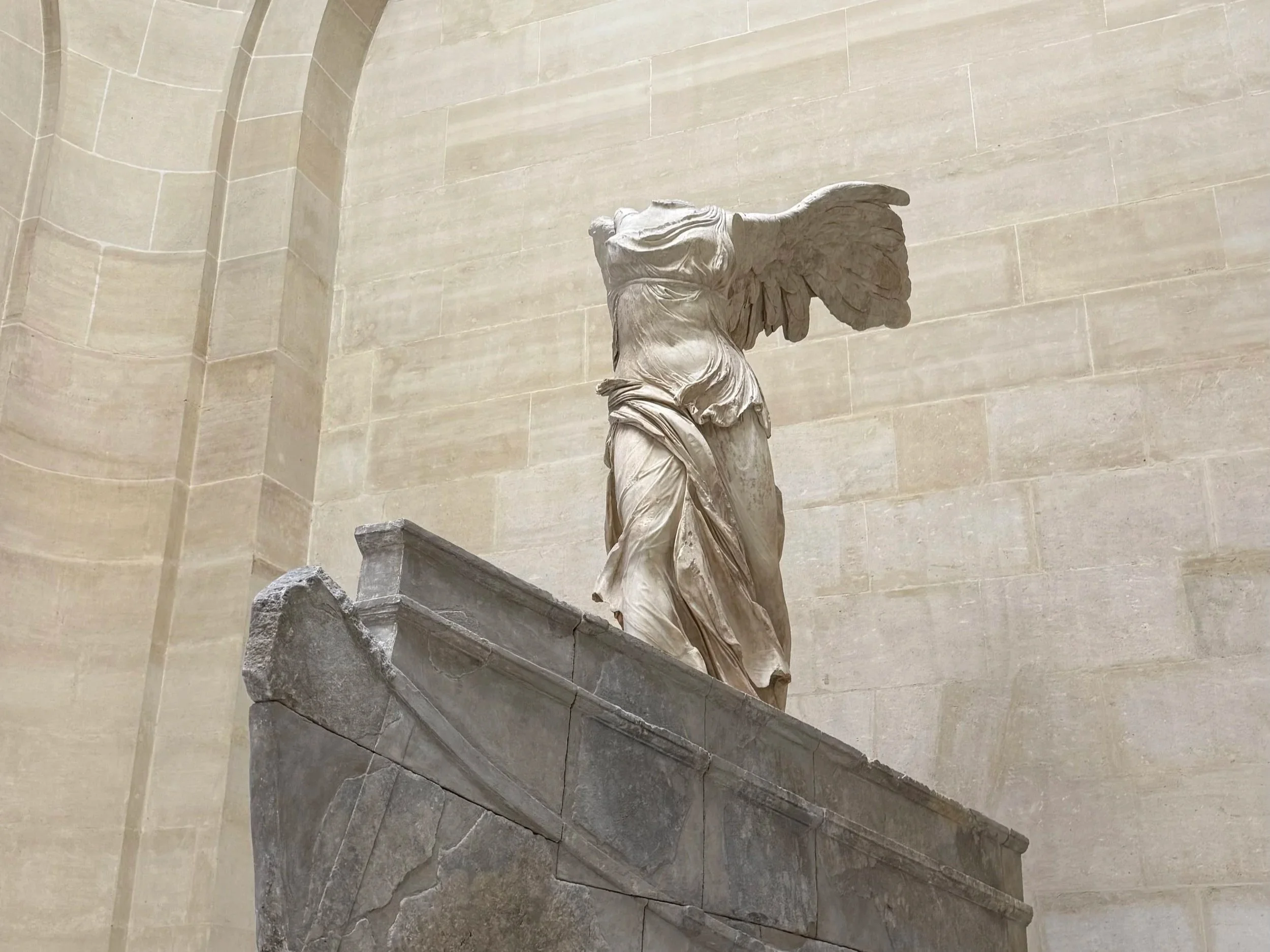 Winged Victory of Somathrace in the Louvre in Paris, France
