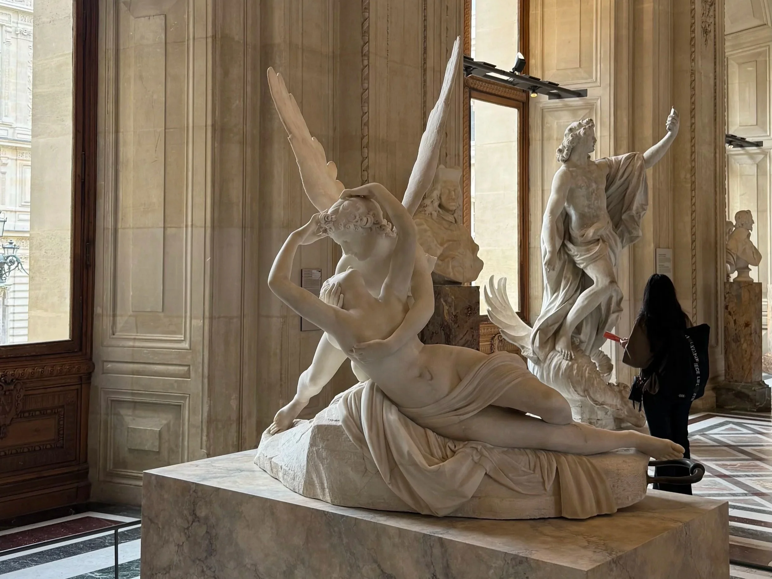 Psyche Revived by Cupid's Kiss at the Louvre Museum in Paris, France