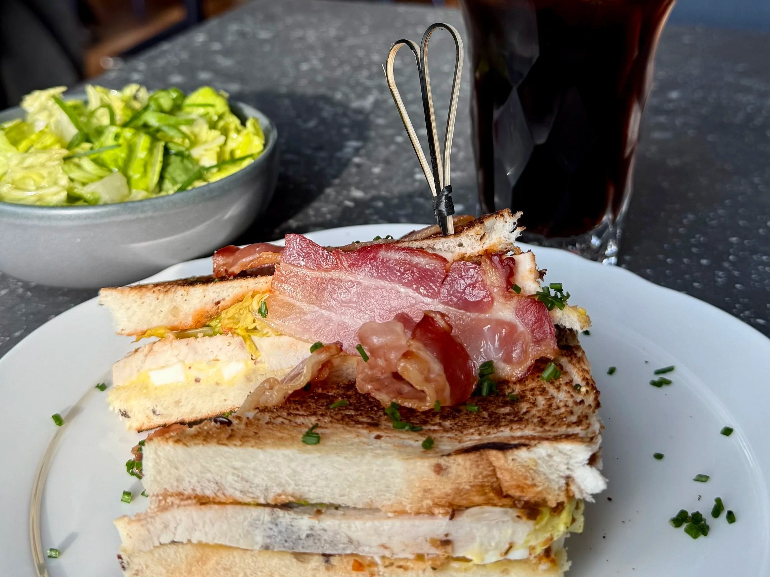 Club Sandwich from Café Richelieu in the Louvre Museum in Paris, France