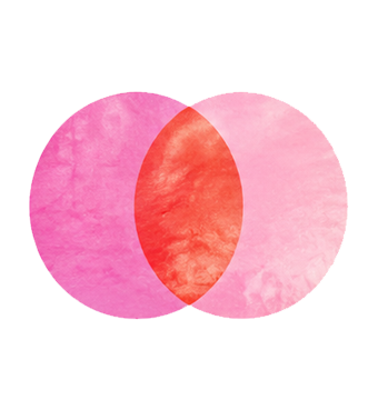 Geometric drawing of an outline square with sections divided by vertical, horizontal, and half circle lines.