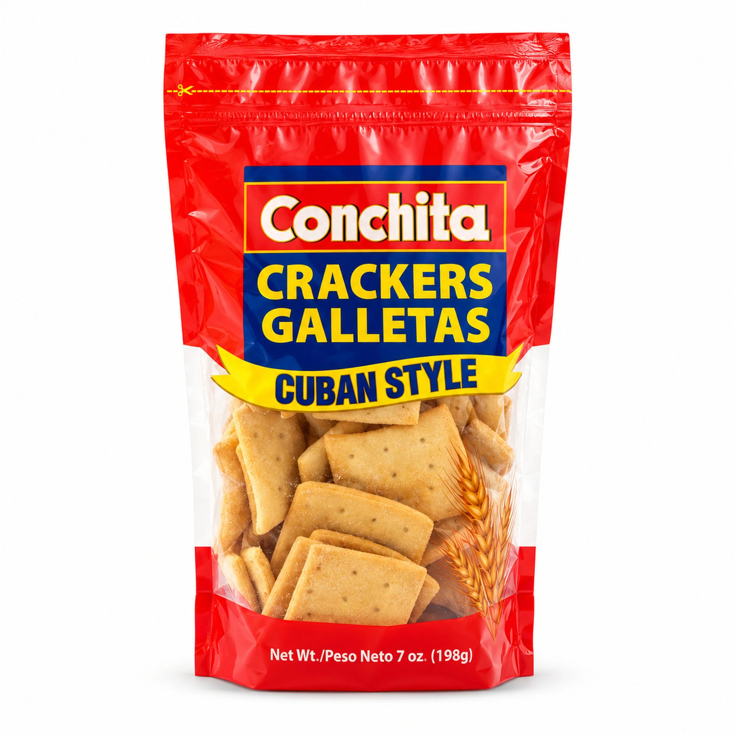 Conchita Cuban-Style Crackers (Galletas Cubanas) 198 g bag, front view