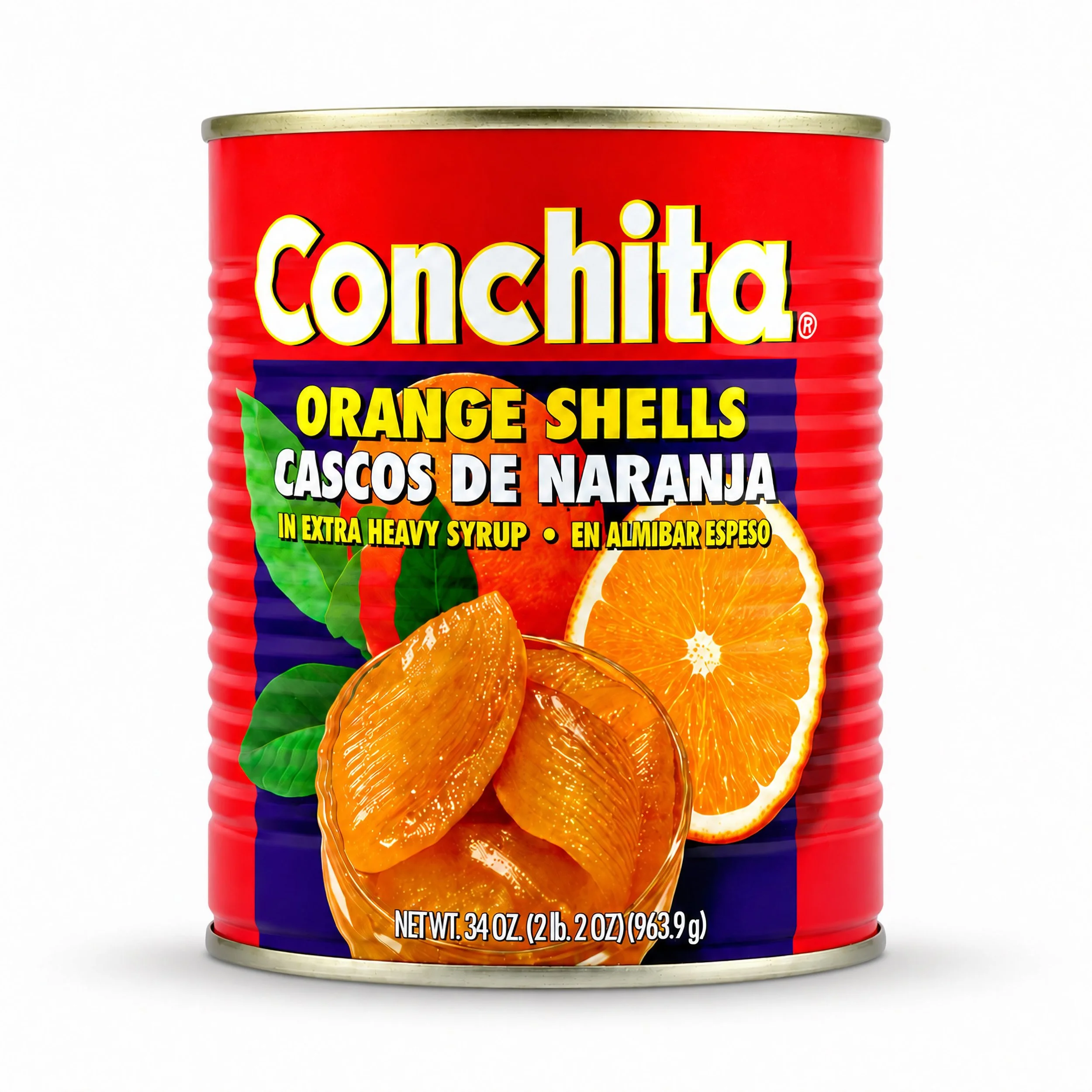 Conchita Orange Shells (Cascos de Naranja) 34 oz can, front view
