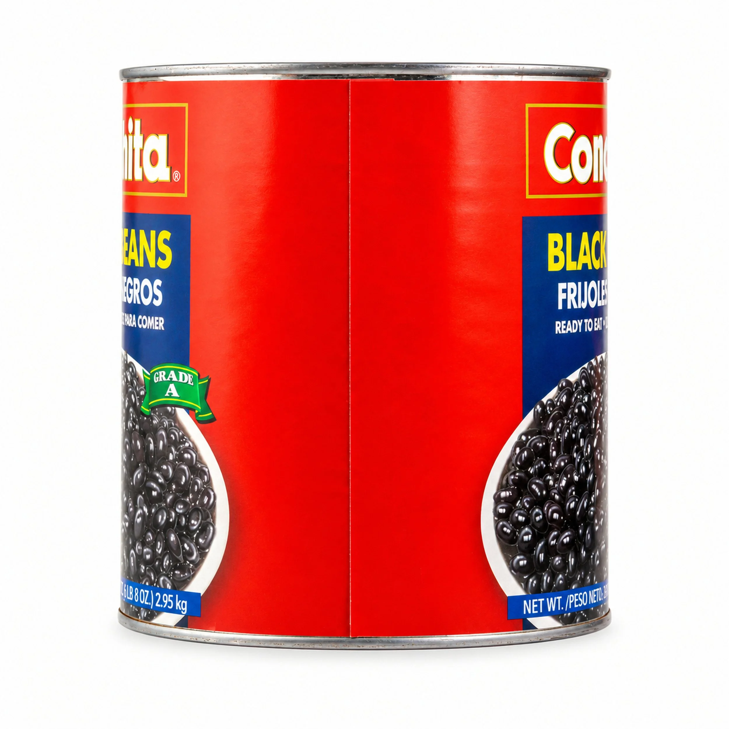 Conchita Ready-to-Serve Black Beans (Frijoles Negros) 104 oz can, back label view