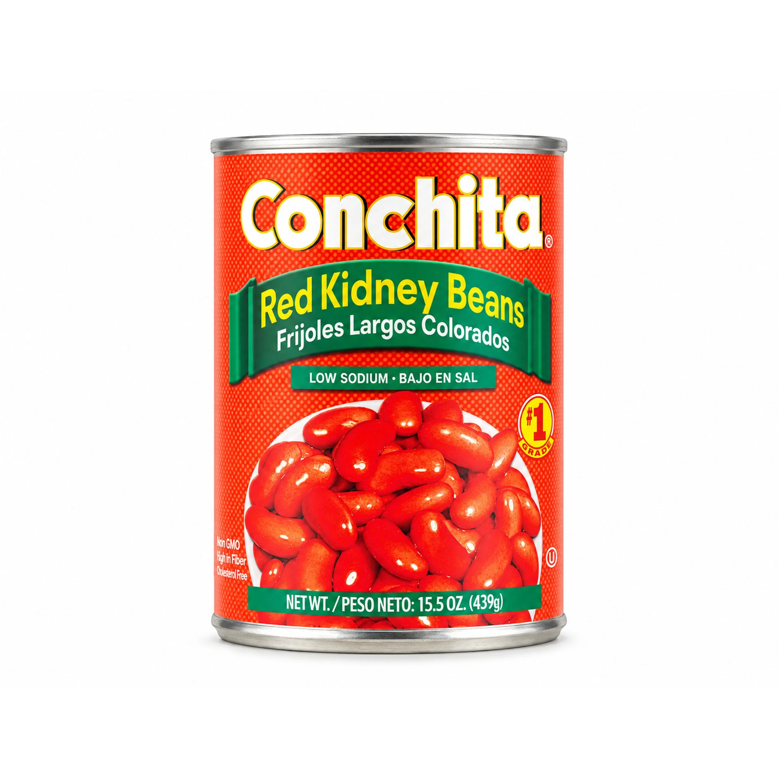 Conchita Low Sodium Red Kidney Beans (Frijoles Colorados) 15.5 oz can, front view