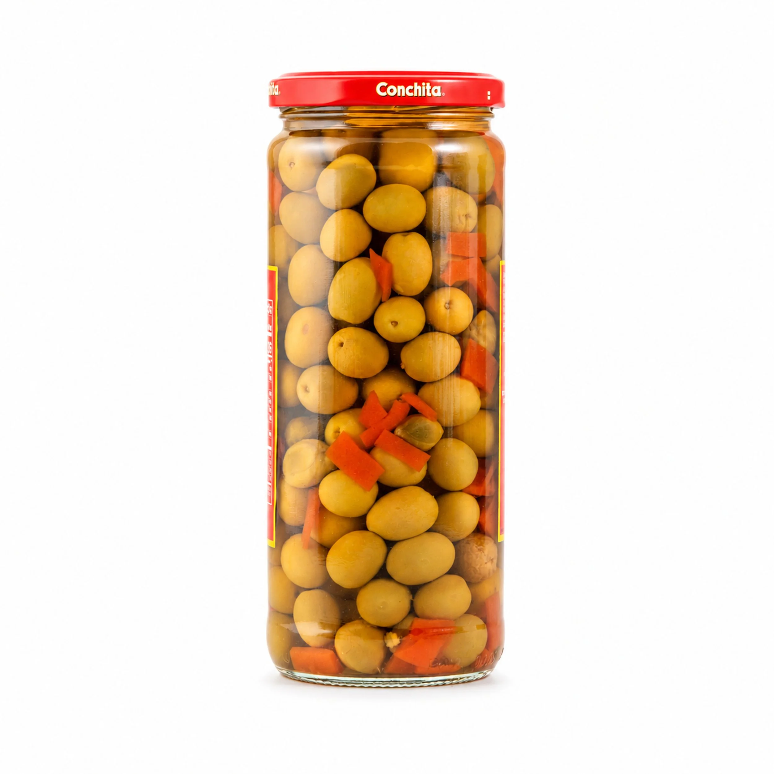 Conchita Alcaparrado Spanish Olives, Pimiento Paste and Capers 15.9 oz, back label view