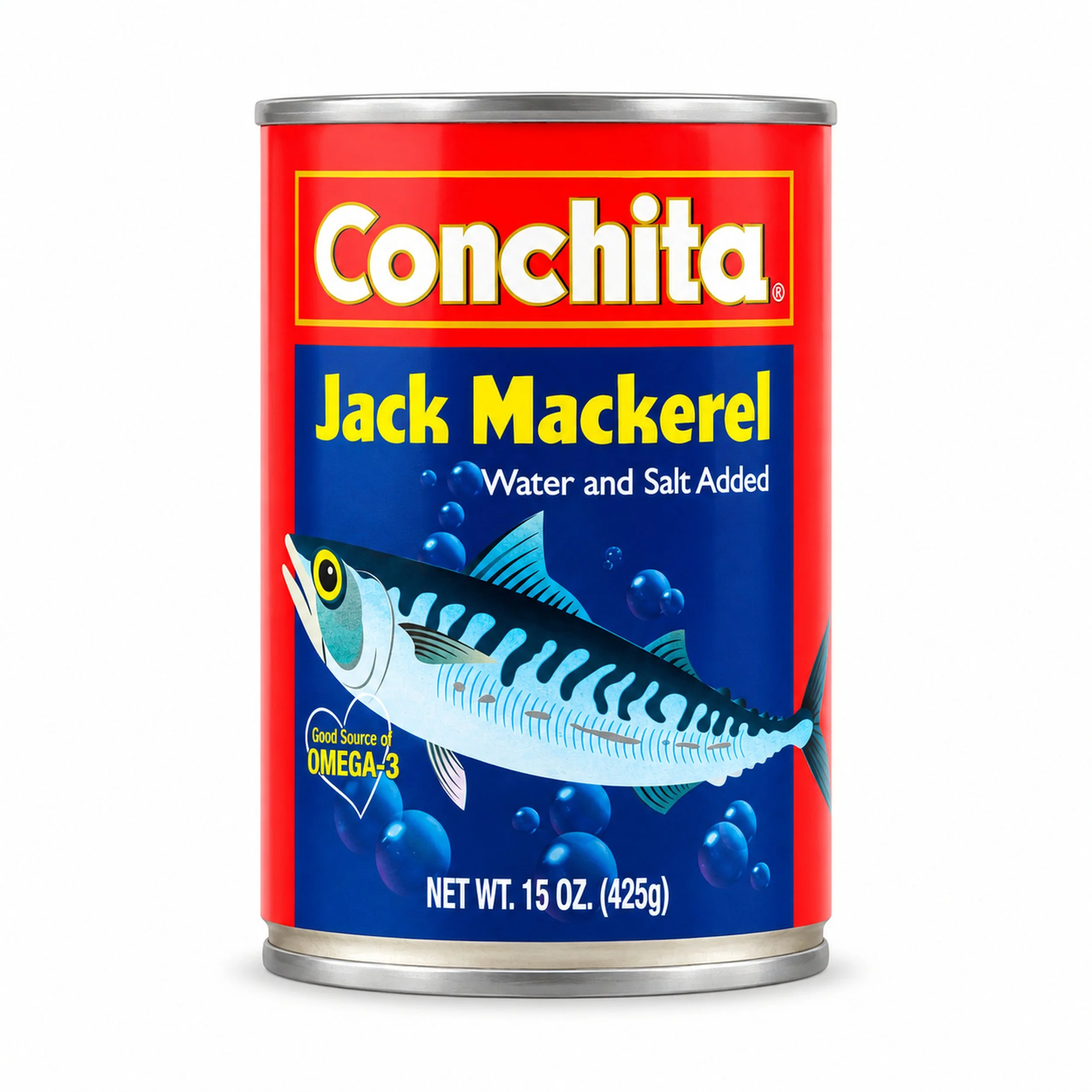 Conchita Jack Mackerel (Macarela) 15 oz can, front view