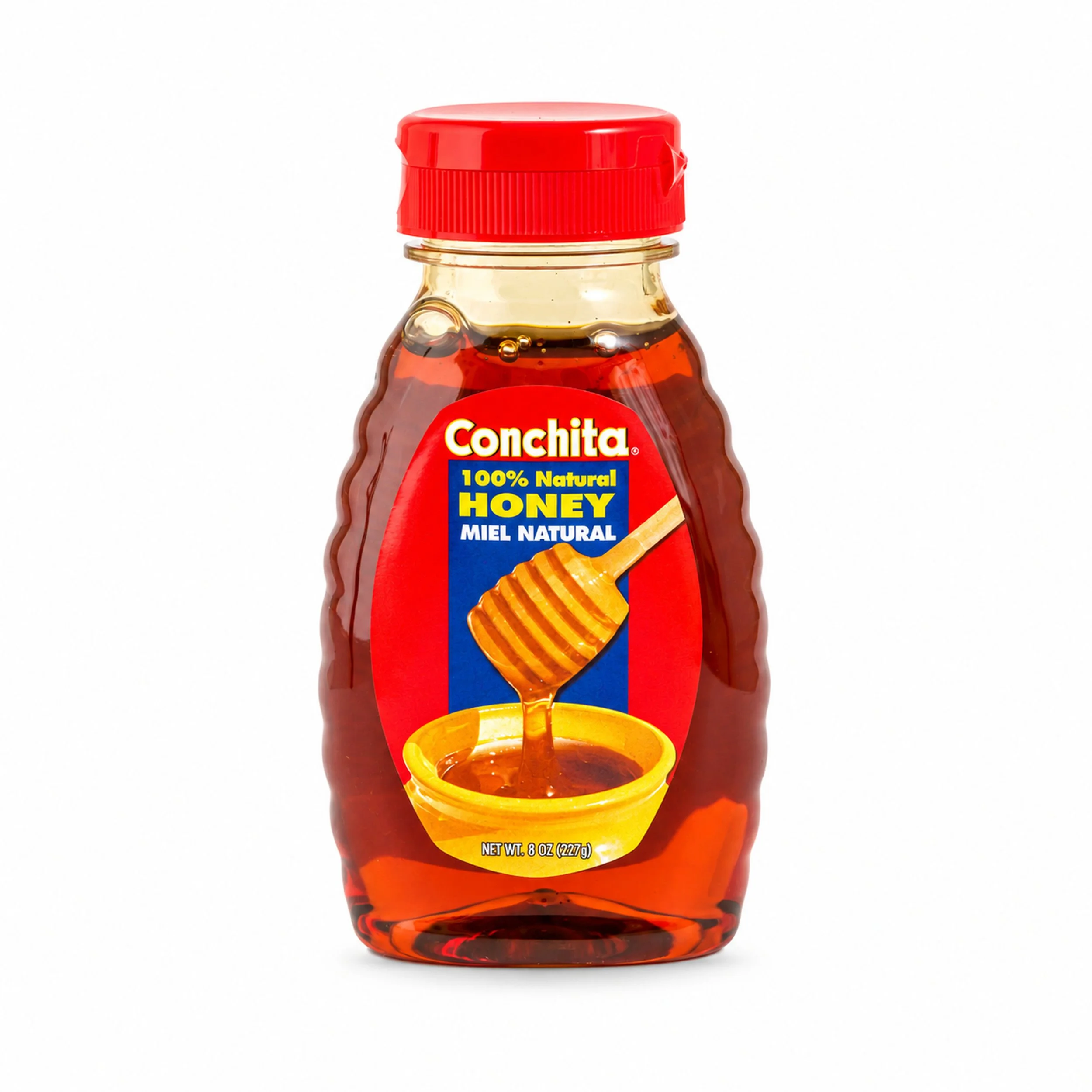 Conchita Honey (Miel) 8 oz squeeze bottle, front view