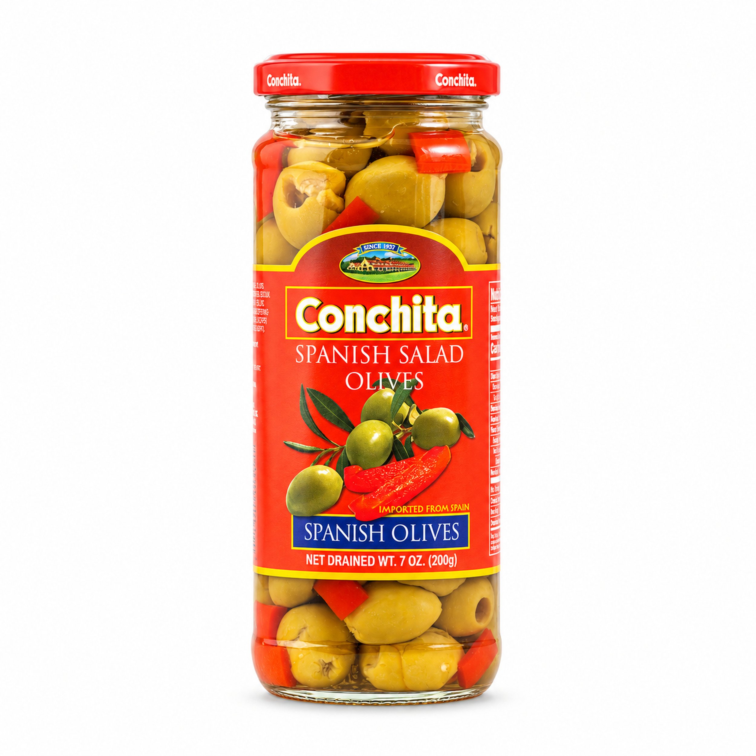 Conchita Spanish Salad Olives (Aceitunas para Ensalada) 7 oz drained, front view