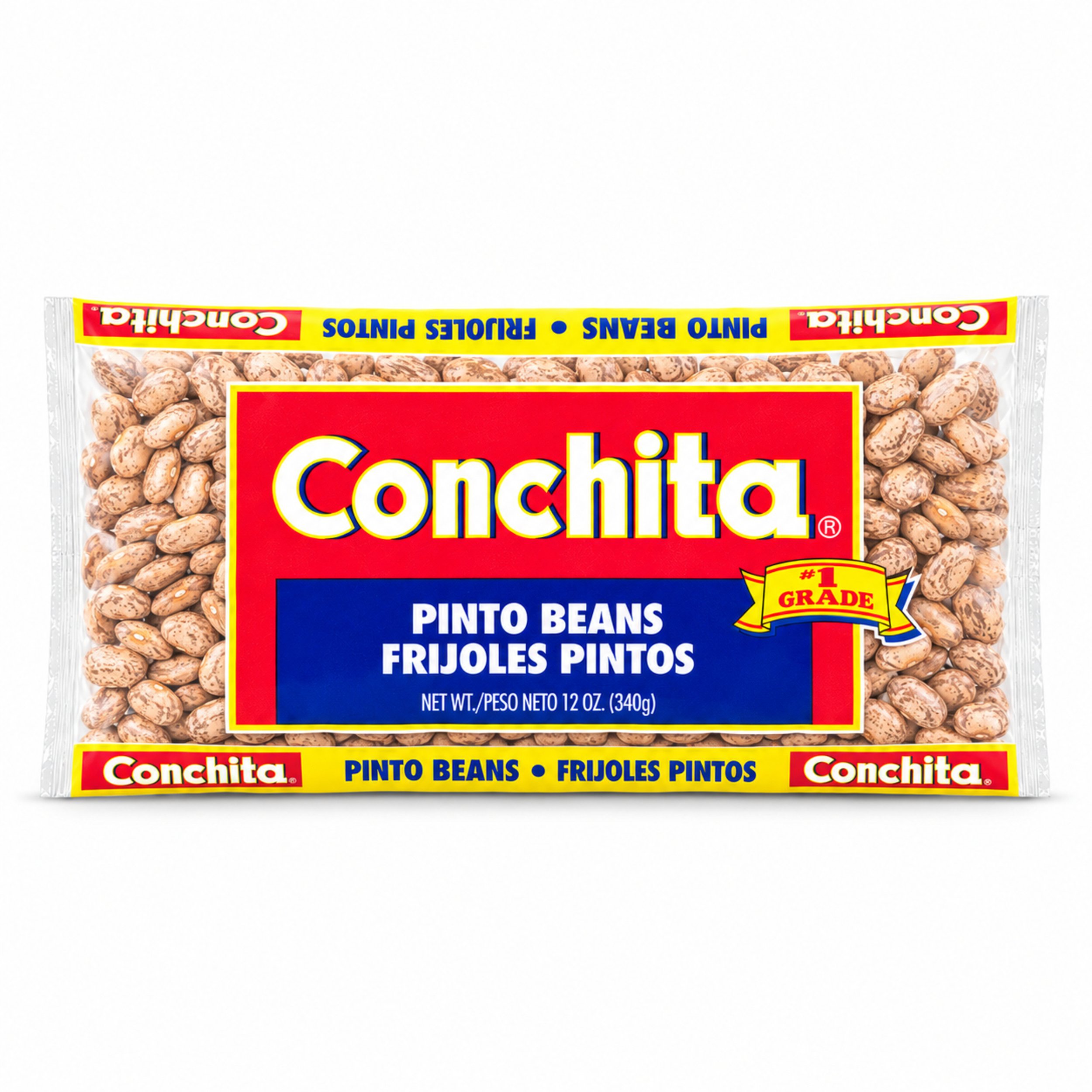 Conchita Pinto Beans (Frijoles Pintos) 12 oz dry bag, front view