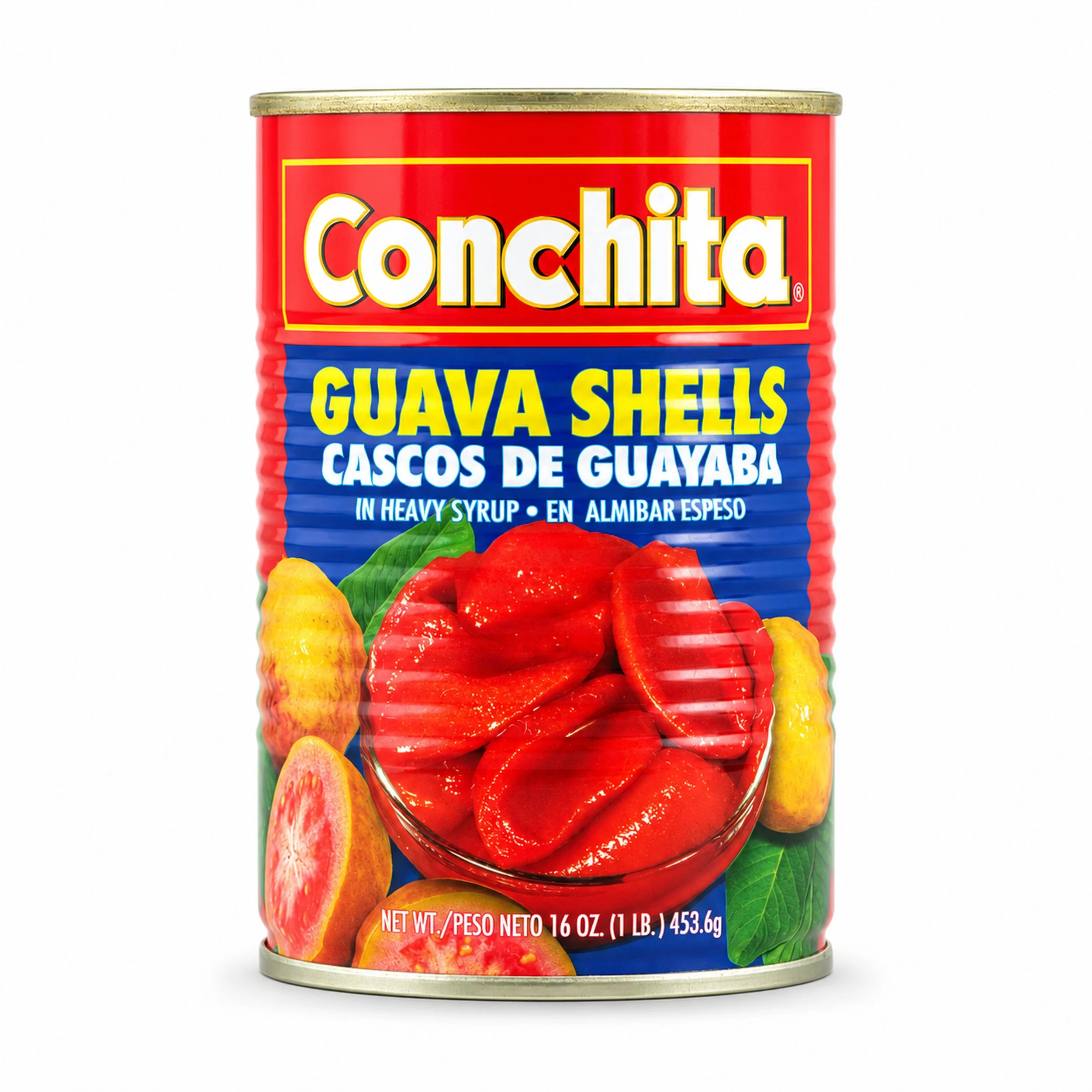 Conchita Guava Shells in Syrup (Cascos de Guayaba) 16 oz can, front view