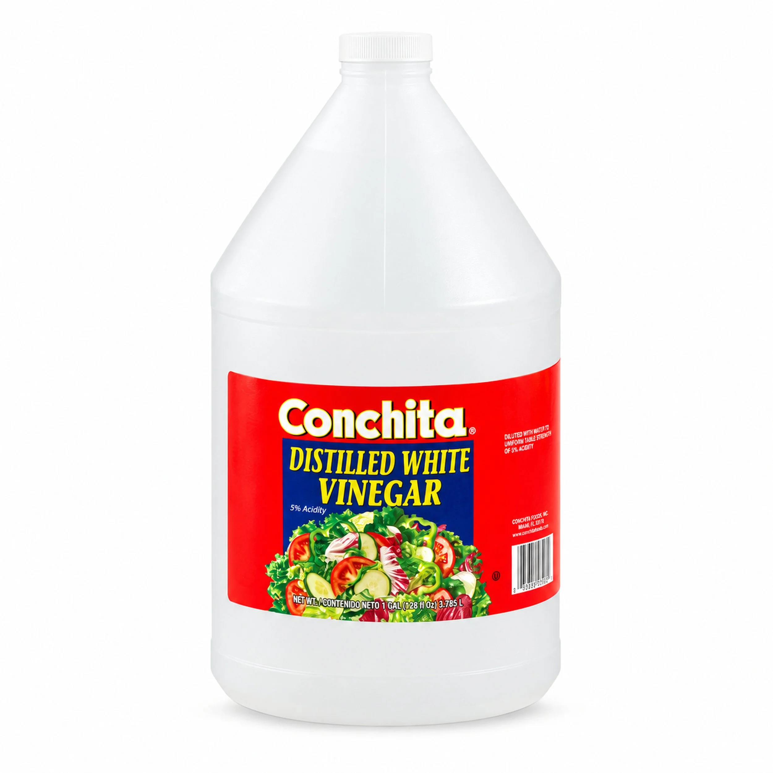 Conchita Distilled White Vinegar (Vinagre Blanco) 1 gallon jug, front view