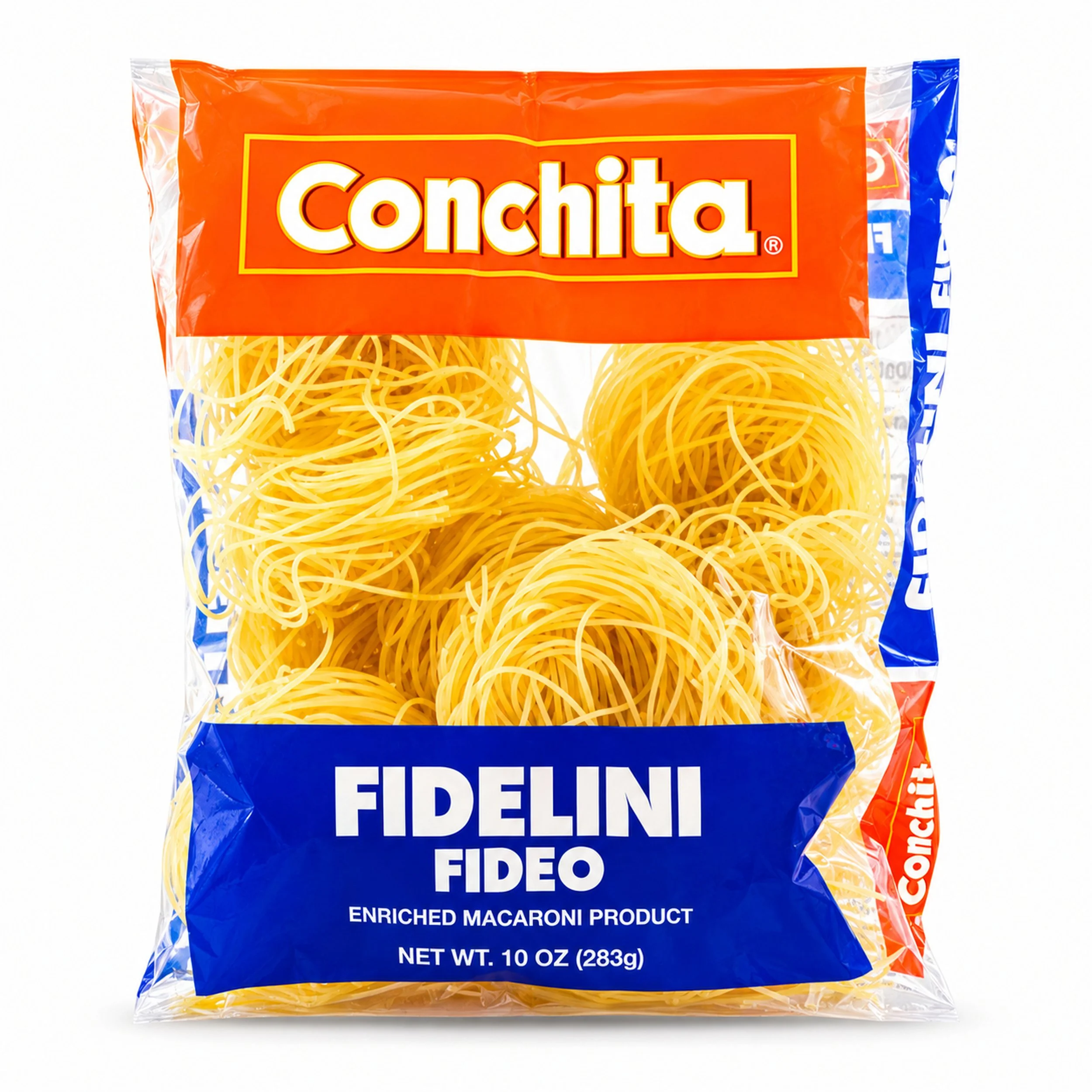 Conchita Fidelini Pasta (Fideo) 10 oz bag, front view