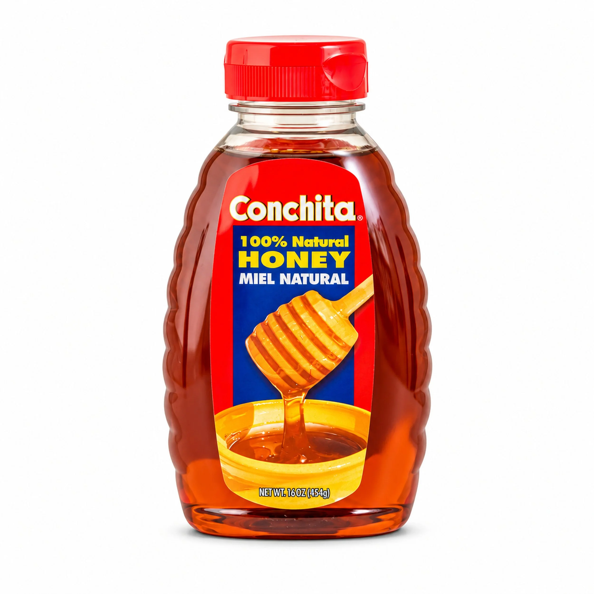 Conchita Honey (Miel) 16 oz squeeze bottle, front view