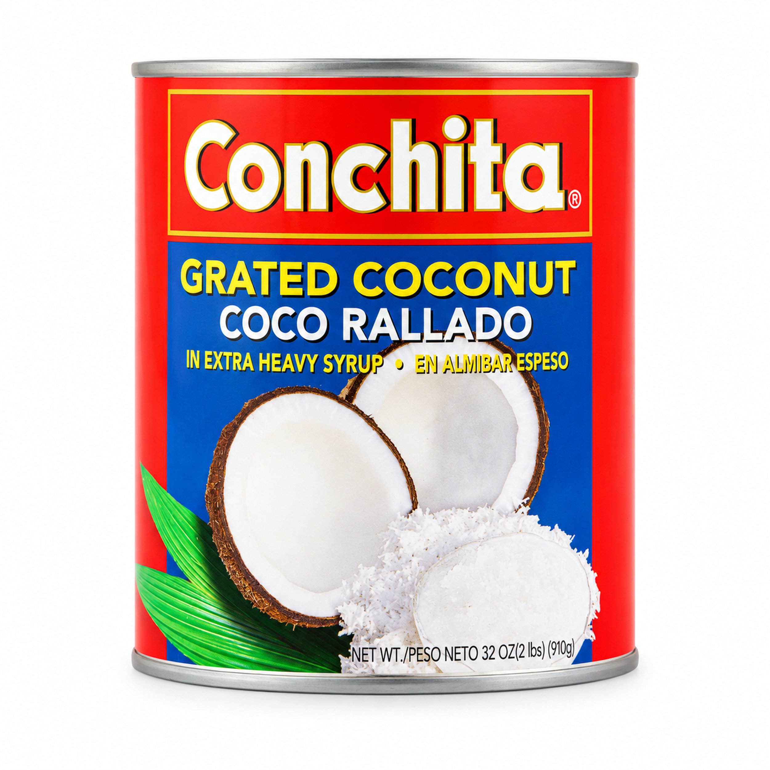Conchita Grated Coconut in Syrup (Coco Rallado) 32 oz can, front view