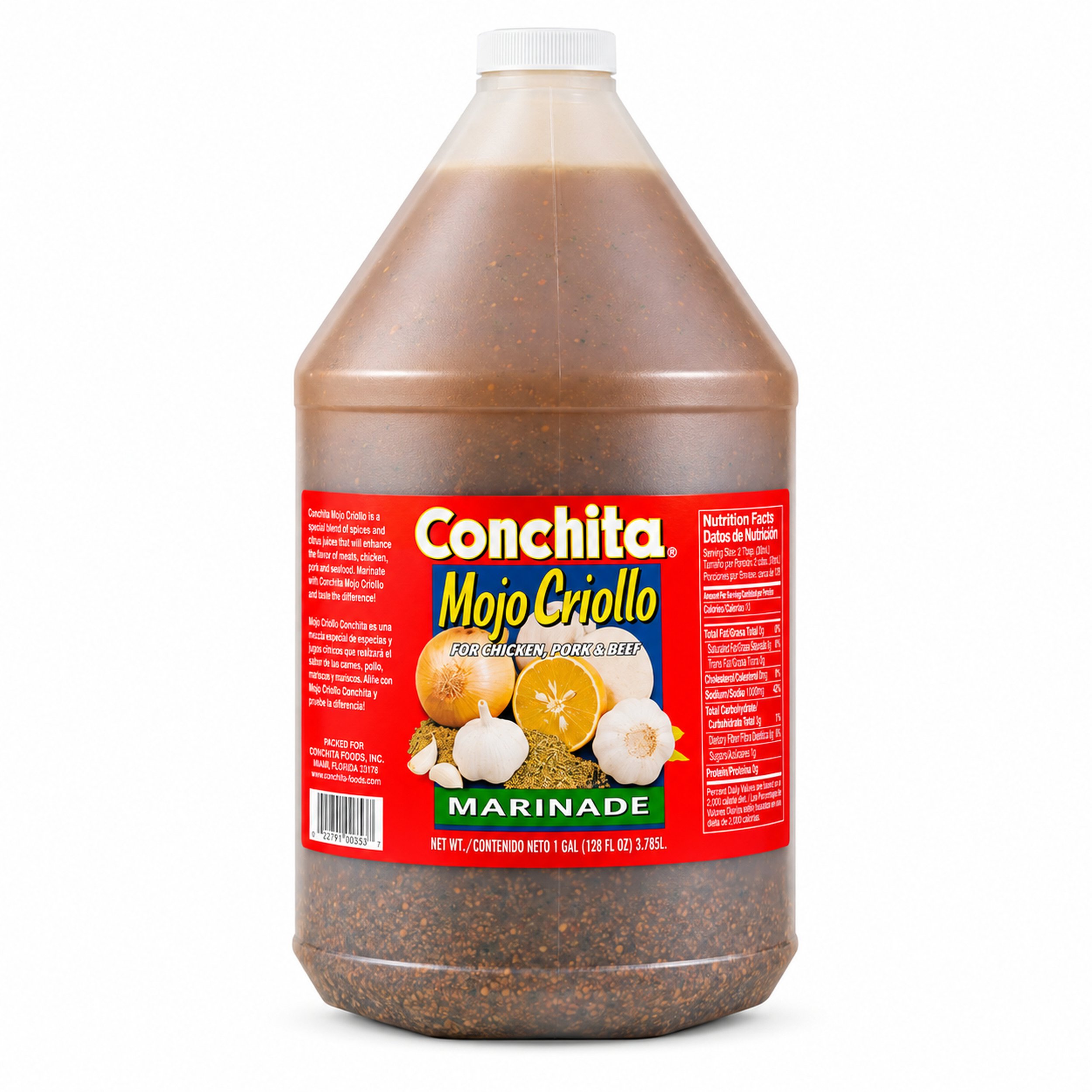 Conchita Mojo Criollo Marinade 1 gallon jug, front view