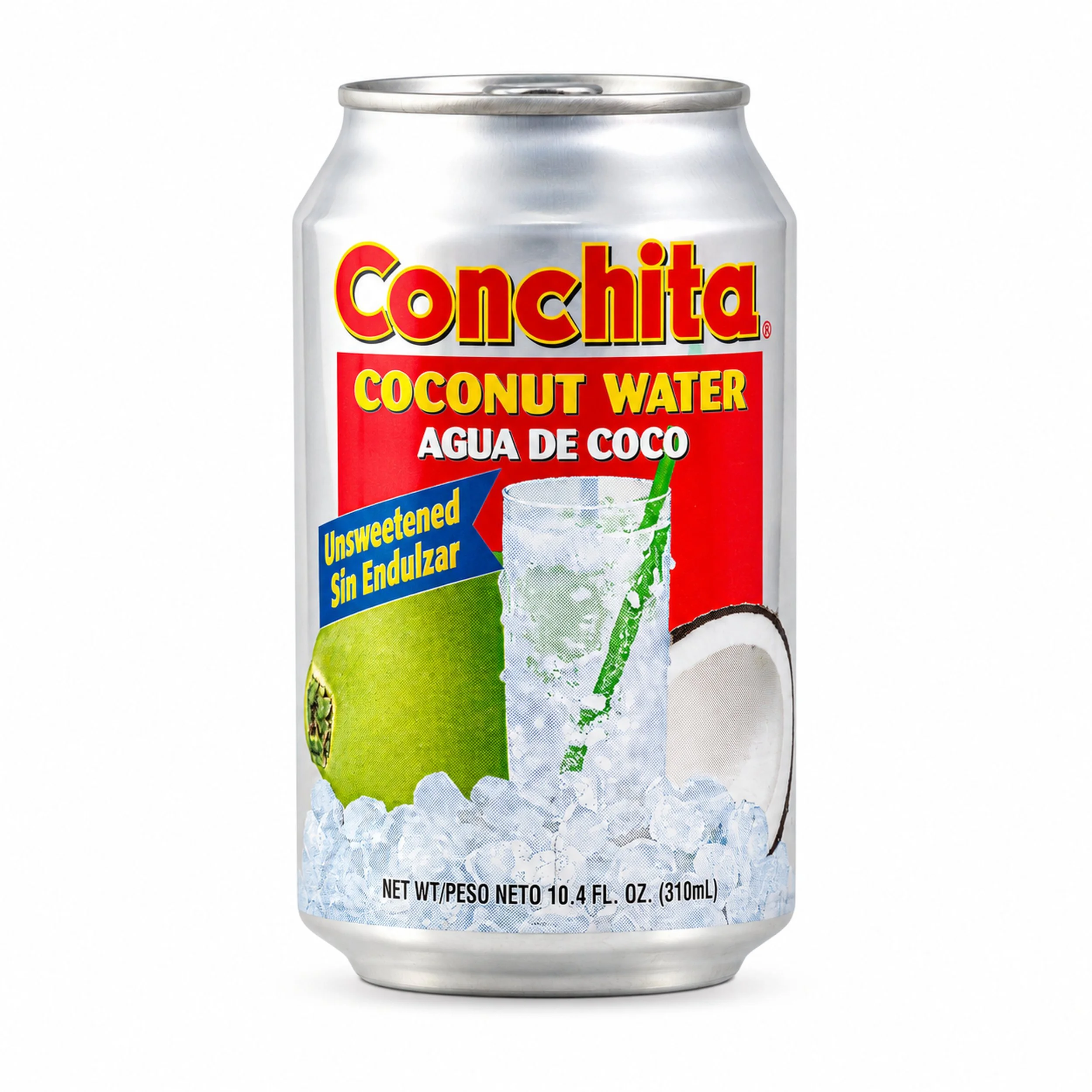 Conchita Unsweetened Coconut Water (Agua de Coco sin Azúcar) 10.4 fl oz can, front view