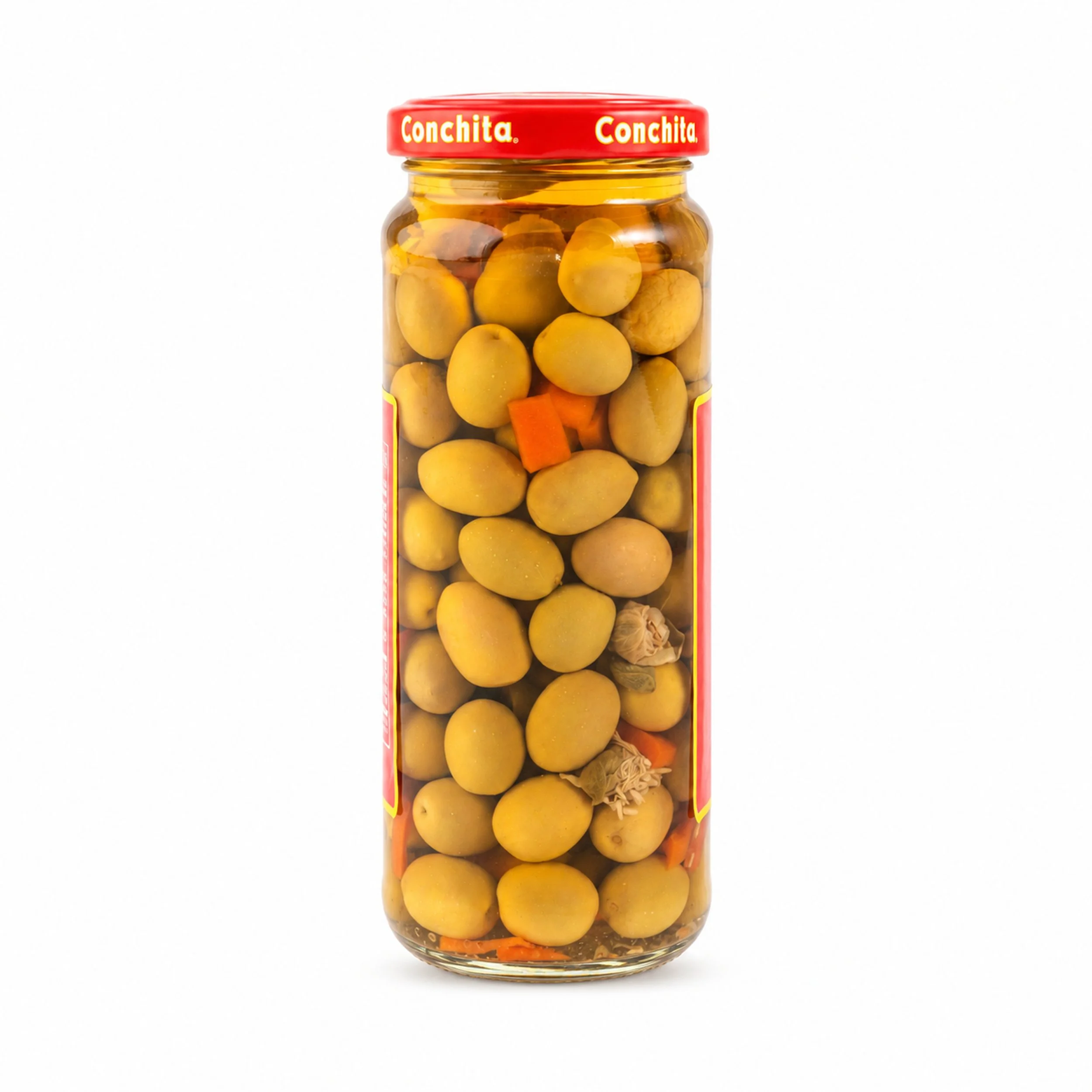 Conchita Alcaparrado Spanish Olives, Pimiento Paste and Capers 12 oz, back label view
