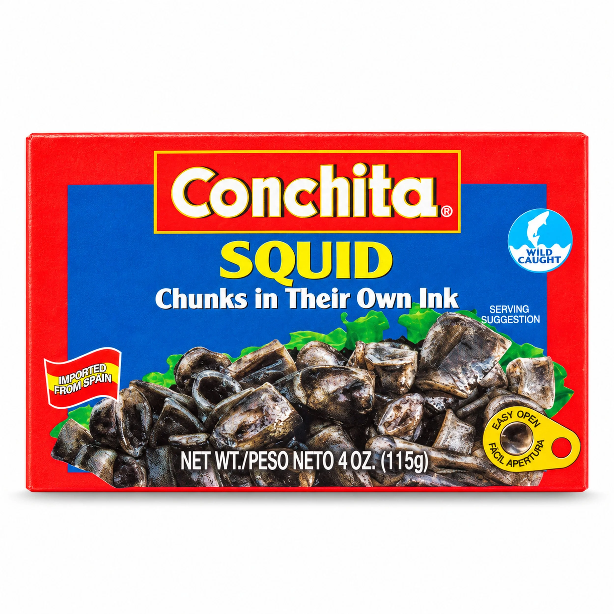 Conchita Squid in Their Own Ink (Calamares en su Tinta) 4 oz box, front view