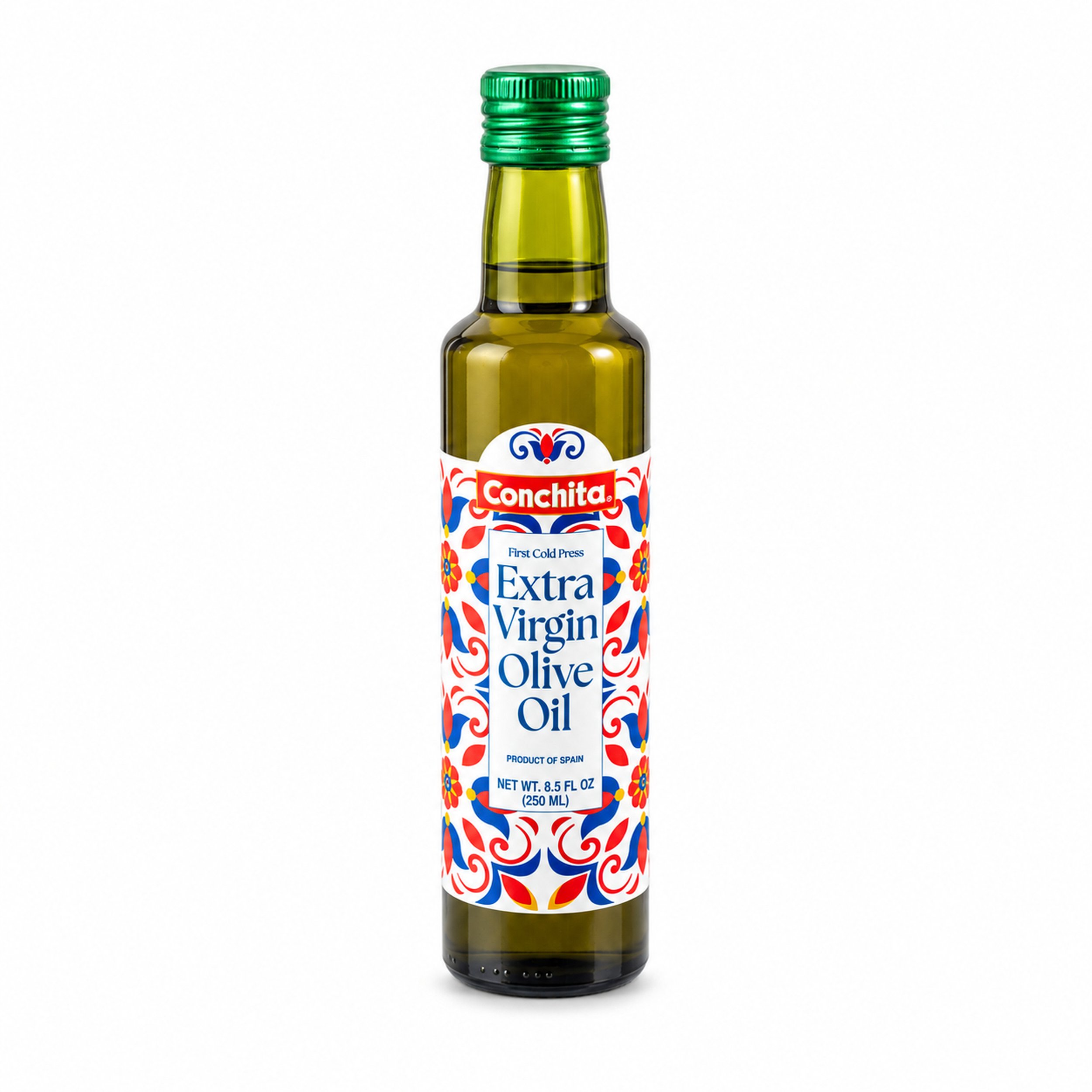 Conchita Extra Virgin Olive Oil (Aceite de Oliva Virgen Extra) 250 mL bottle, front view