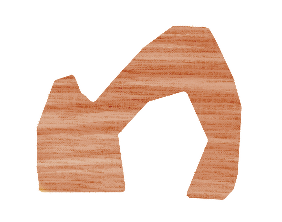 Textured hand-drawn irregular orange shape