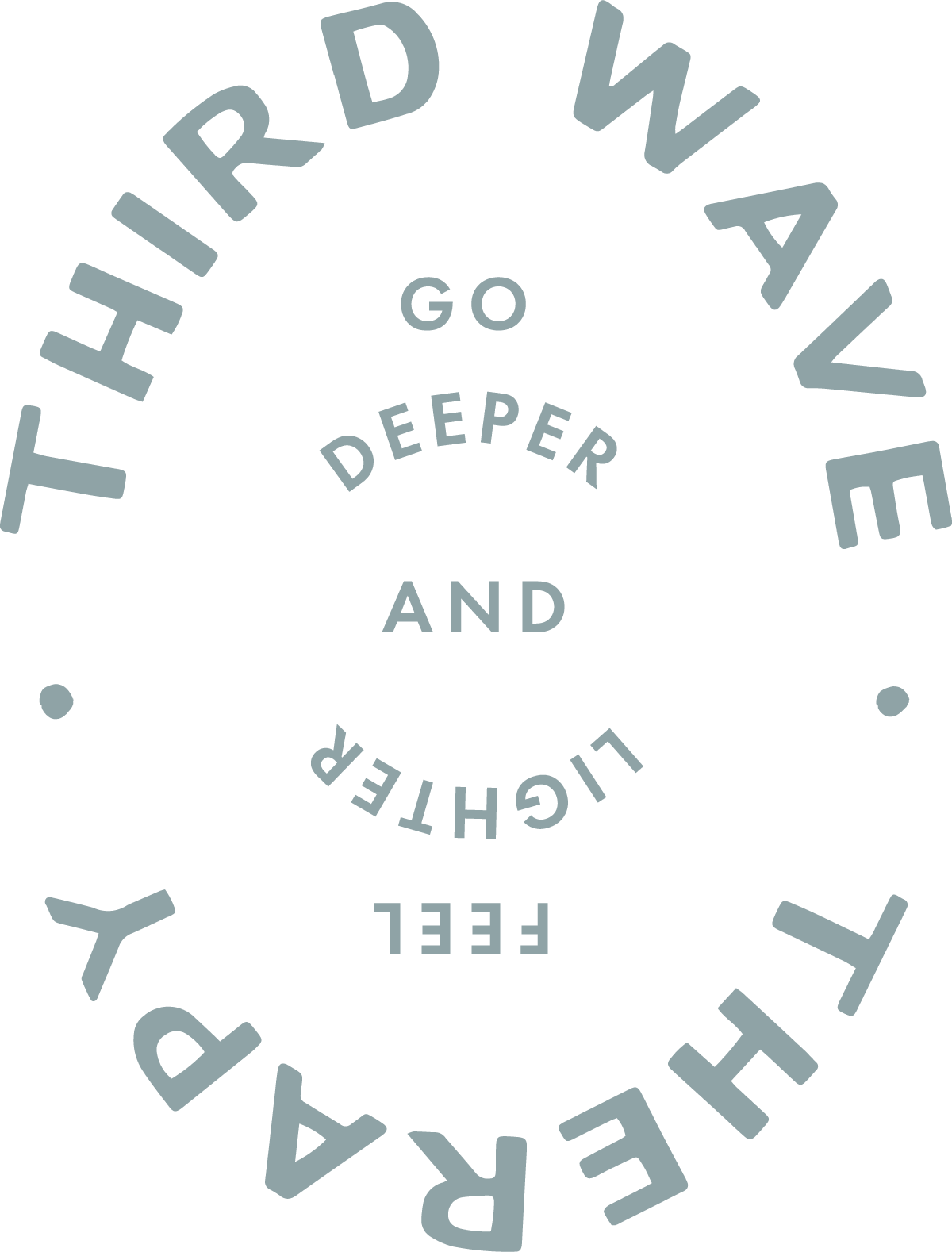 Third Wave logo in a circular pattern reading "GO DEEPER AND FEEL LIGHTER"