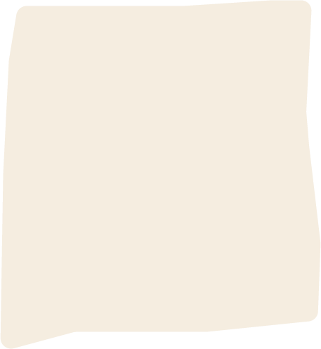 An irregularly shaped off-white square with textured edges