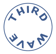 Circular logo with the words "THIRD WAVE" arranged around the perimeter.