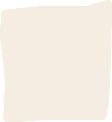 An irregularly shaped off-white square with textured edges