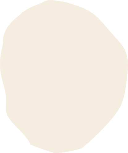 An irregularly shaped off-white circle