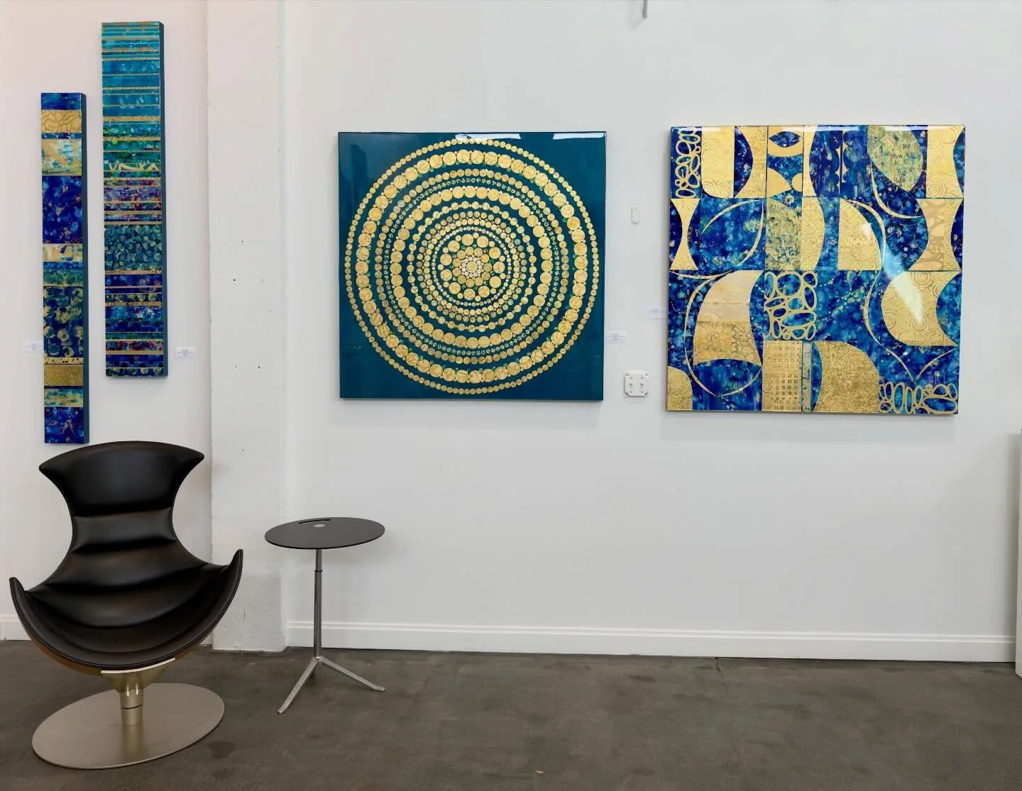 I stopped by the gallery. My latest pieces are on display.