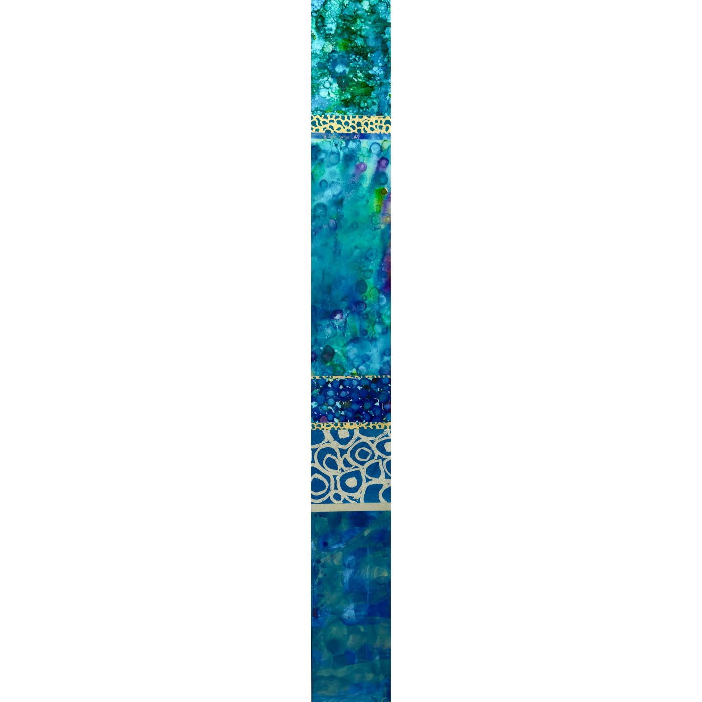 Blue Tides, 60x7, MM with Resin, $2,400