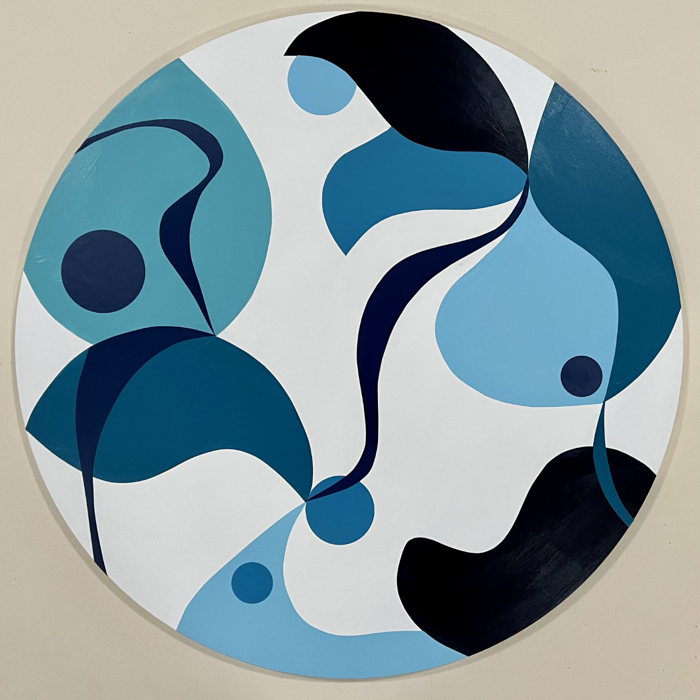 Circular Motion, 24 Diameter, MM and Resin on Board, $2,900