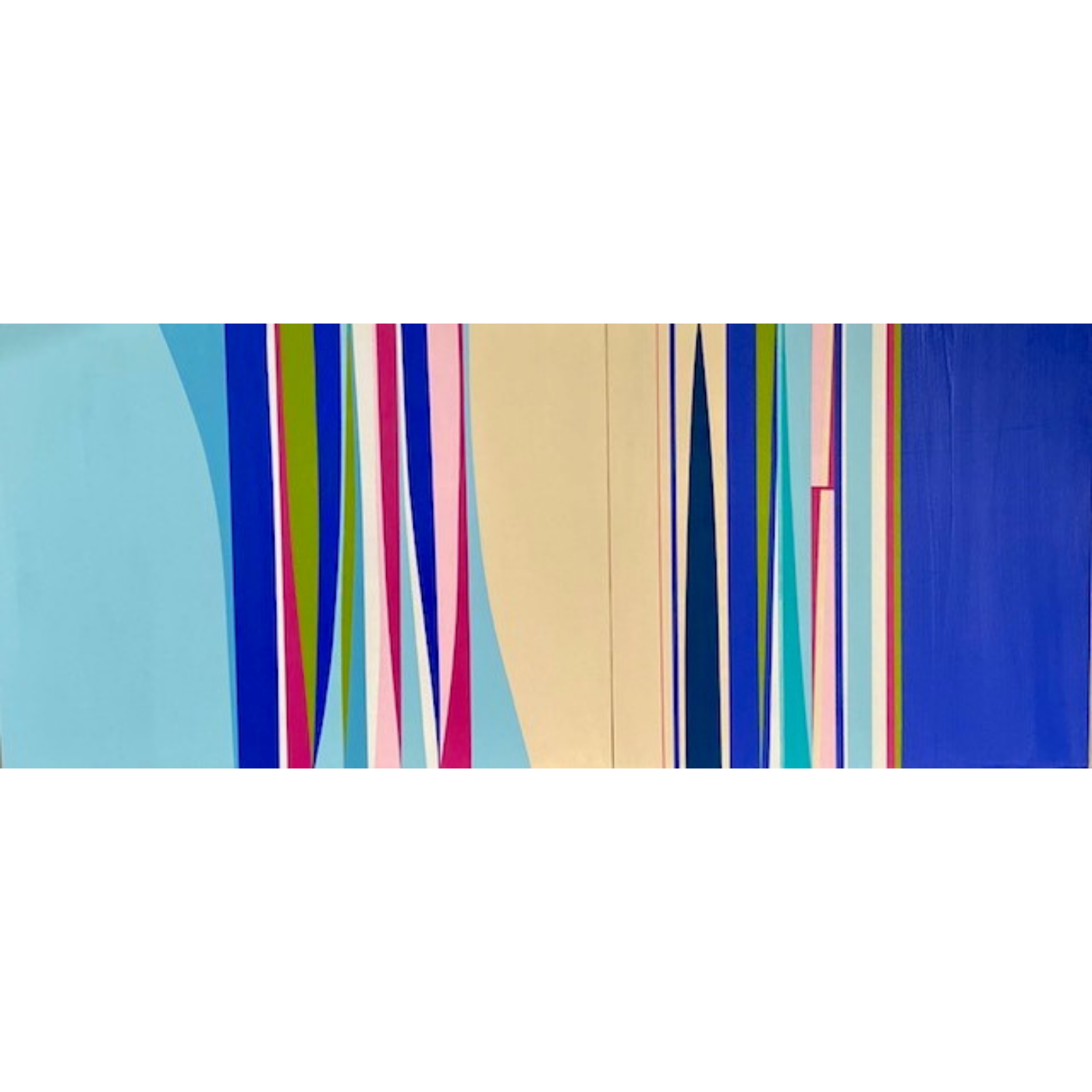 Ribbons Diptych 18x42, Acrylic on Board $1,750