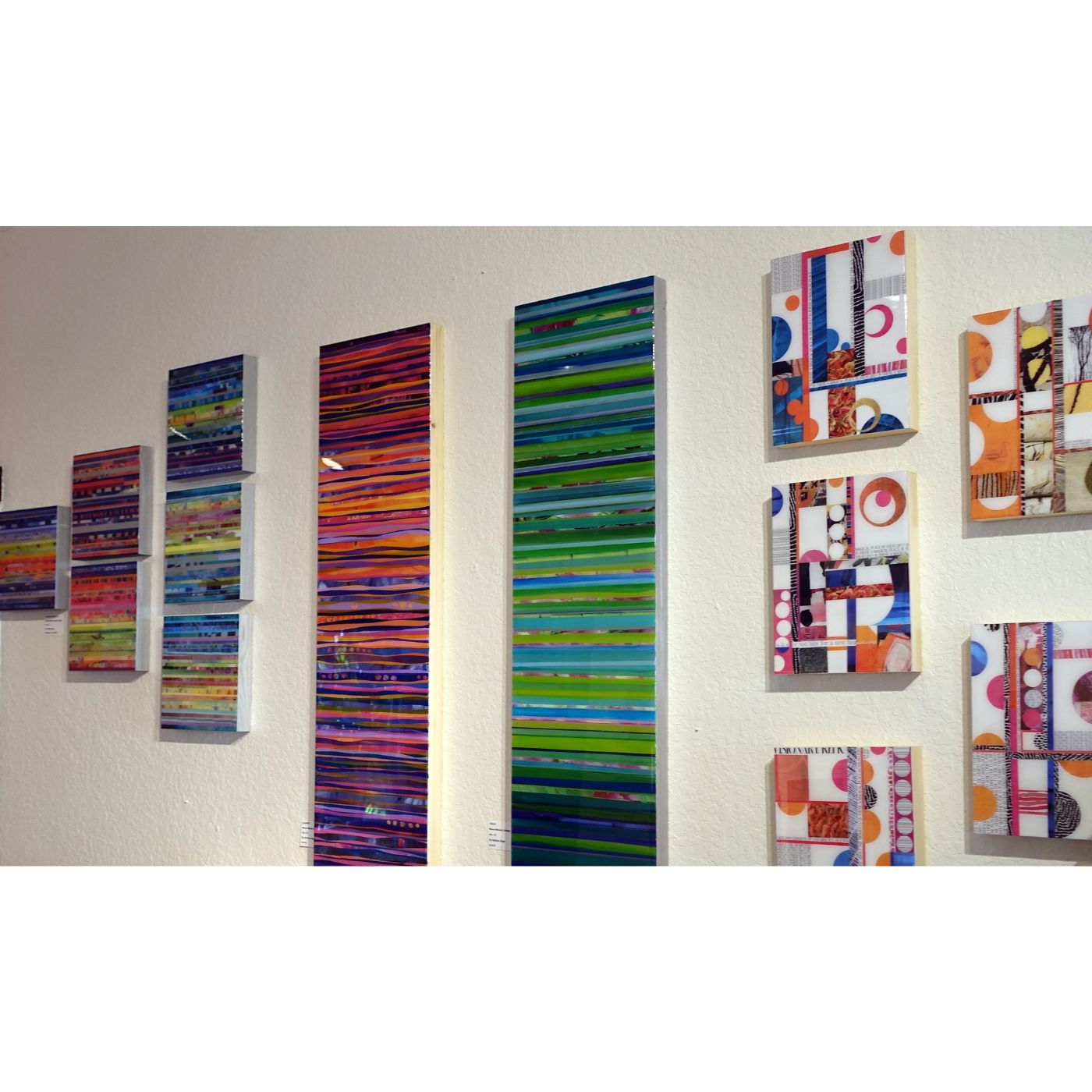 Collages and Rainbow Series at 530 Burns Gallery