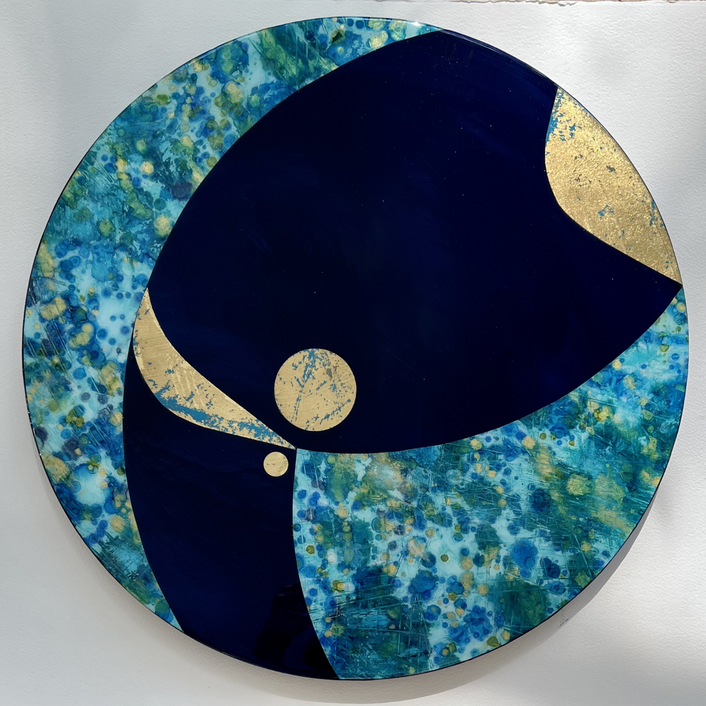 Blue Moon, 20x20, MM with Resin on Board, $1,750