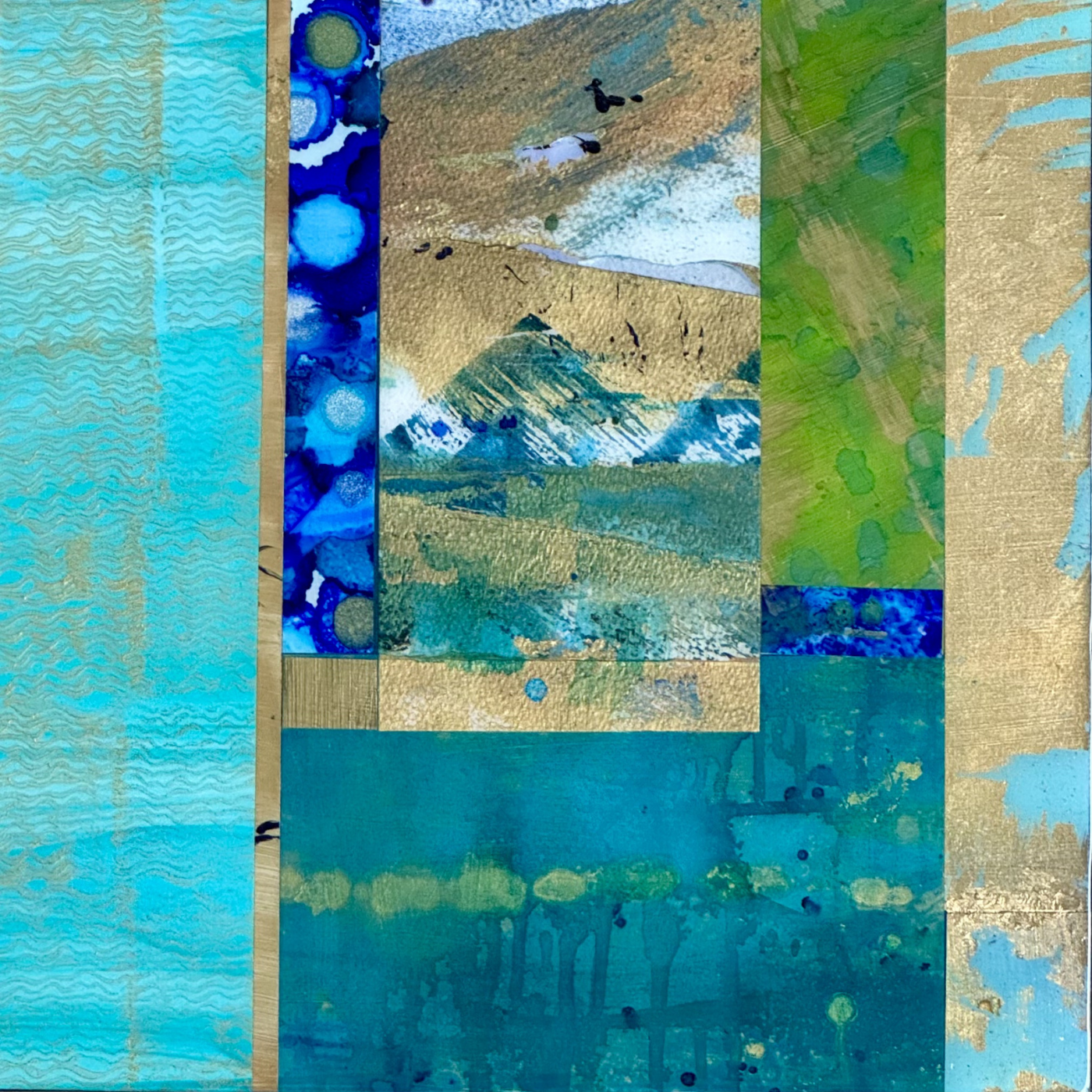 Far Away, MM on Board with Resin, 12x12, $650