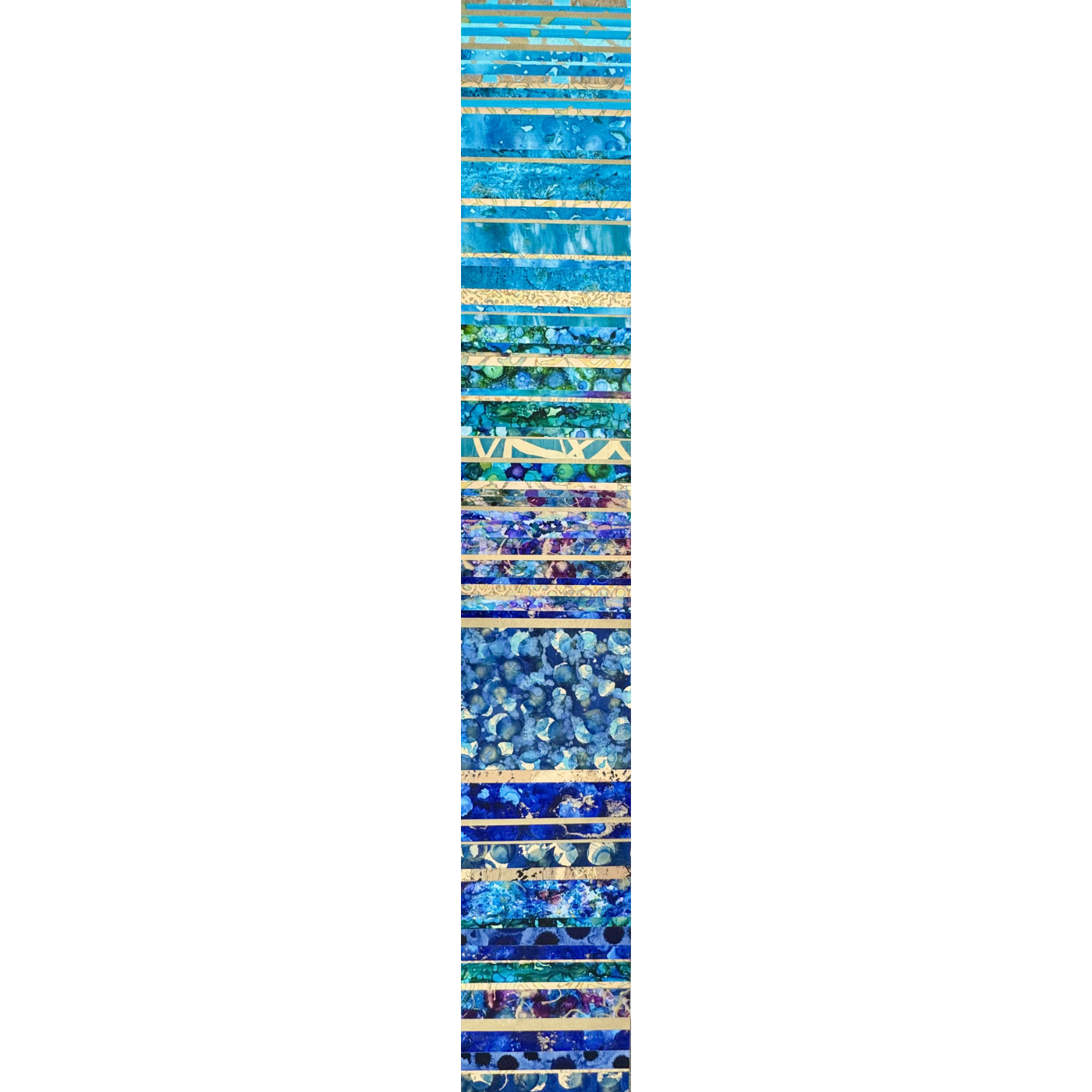 Into the Light, 60x10, MM on Board with Gold Leaf and Resin,$2,900