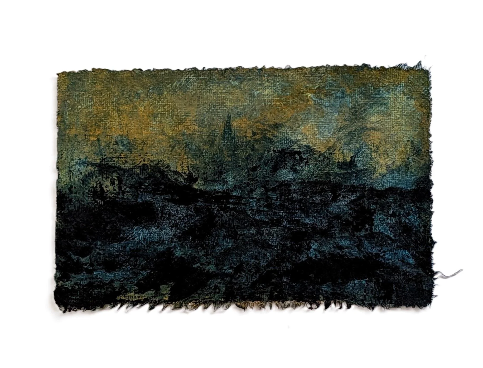 When Light Is the Only Landmark 04, 6.25"x4", Acrylic and Pumice, 2025