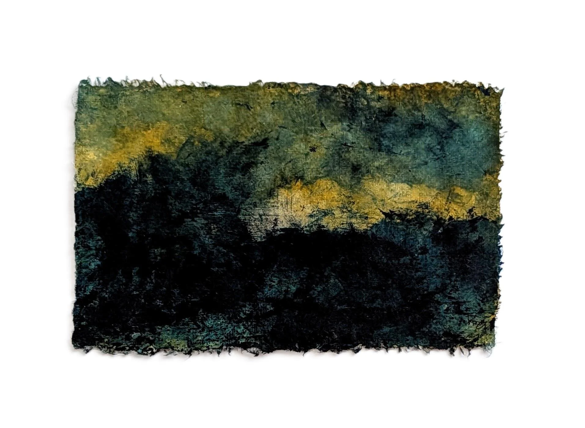 When Light Is the Only Landmark 07, 6.25"x4", Acrylic and Pumice, 2025