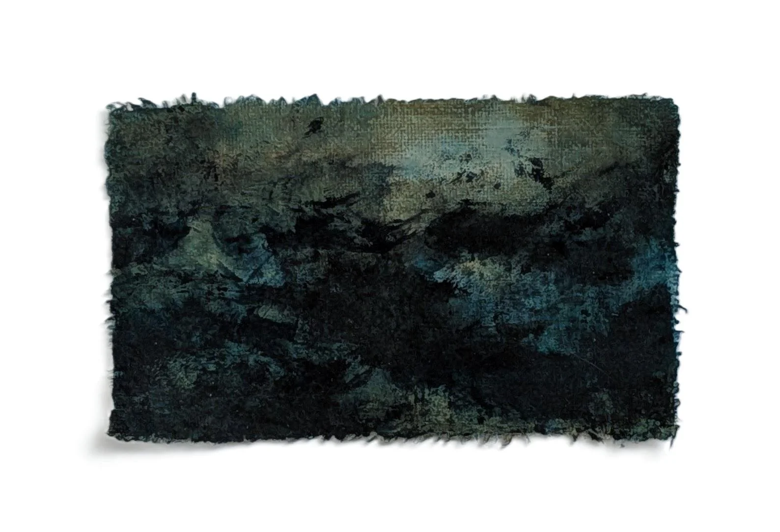 When Light Is the Only Landmark 03, 5.5"x3.5", Acrylic and Pumice, 2025