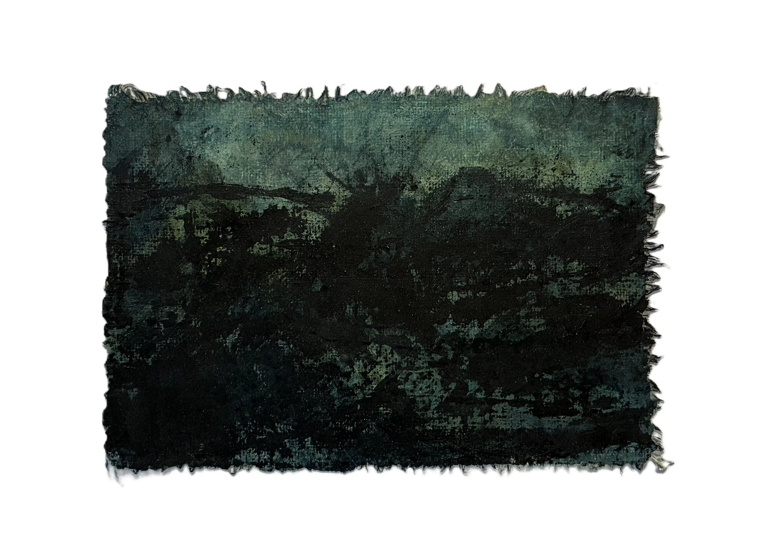 When Light Is the Only Landmark 02, 6"x4.25", Acrylic and Pumice, 2025