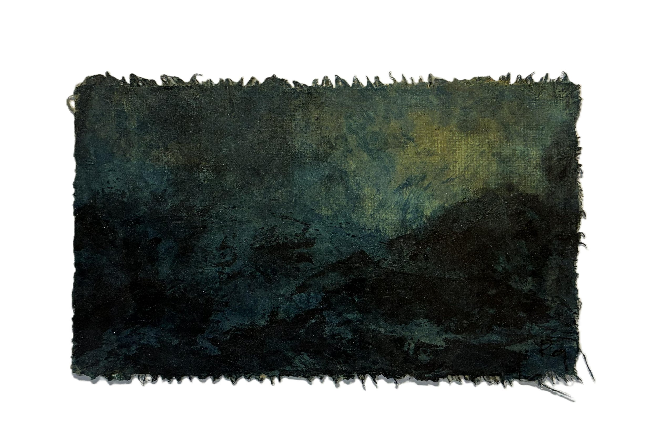 When Light Is the Only Landmark 00, 5.75"x3.5", Acrylic and Pumice, 2025