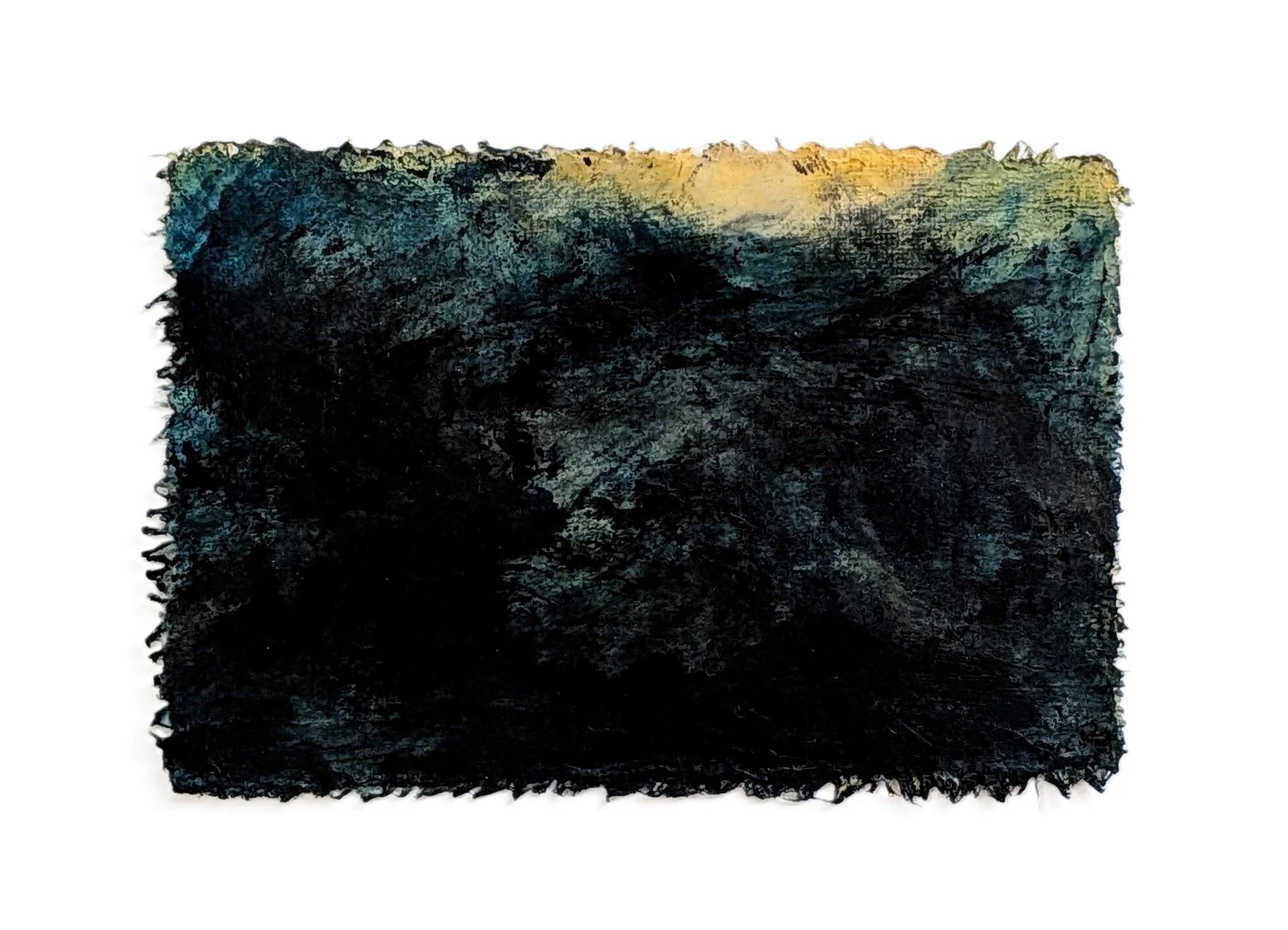 When Light Is the Only Landmark 05, 6.25"x4.25", Acrylic and Pumice, 2025