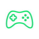 Green gaming controller icon