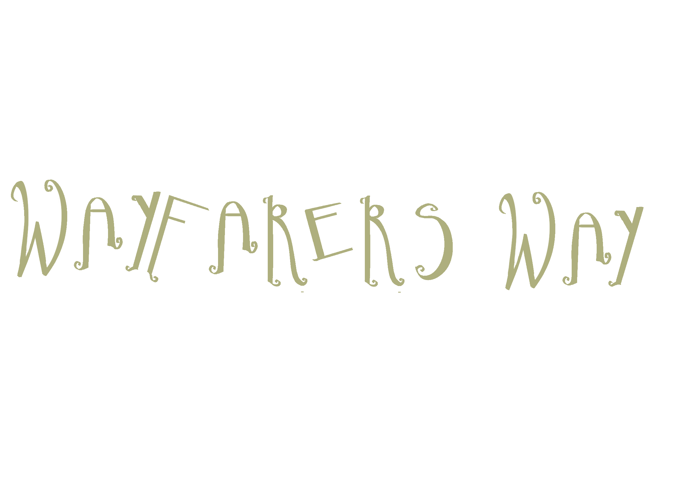 Text saying 'Wanderers Way' in decorative font on a black background.