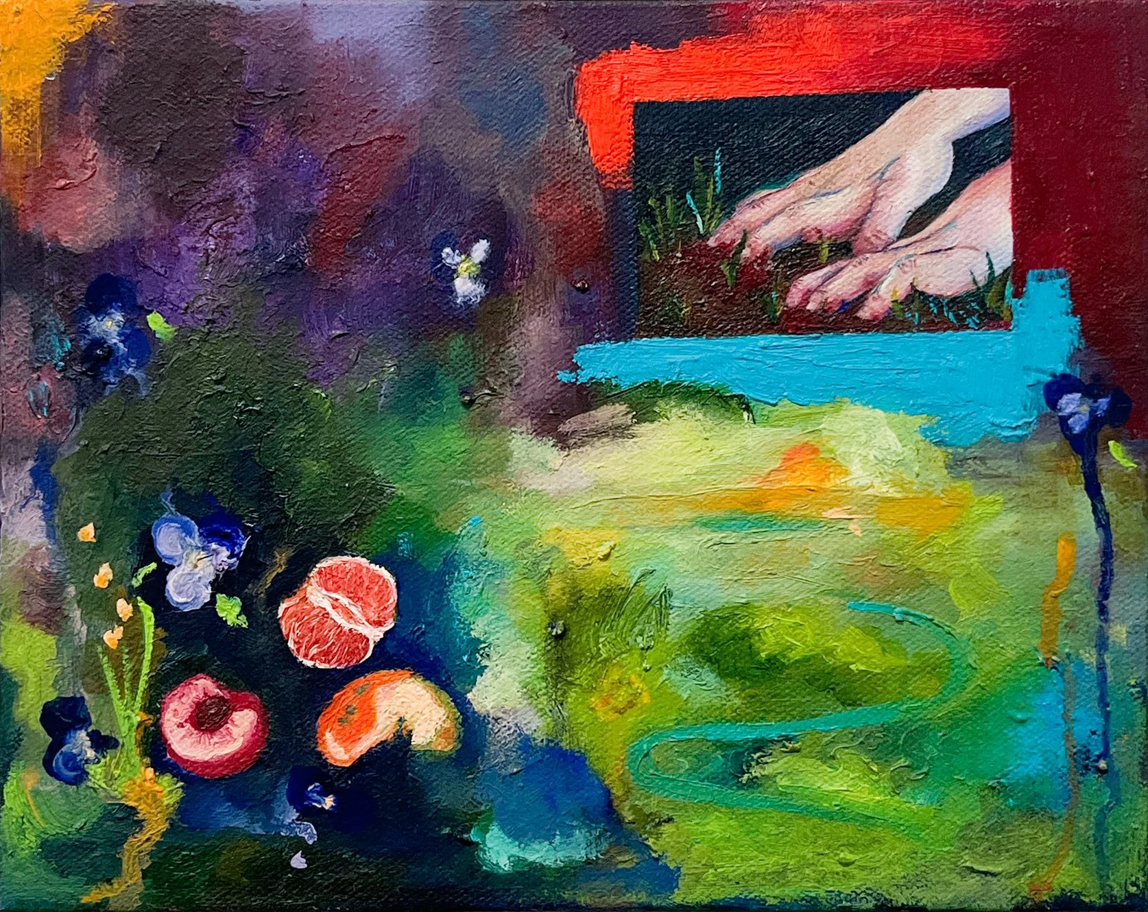 "Something Must Grow Here," 2024, oil on canvas, 8 x 10 in.