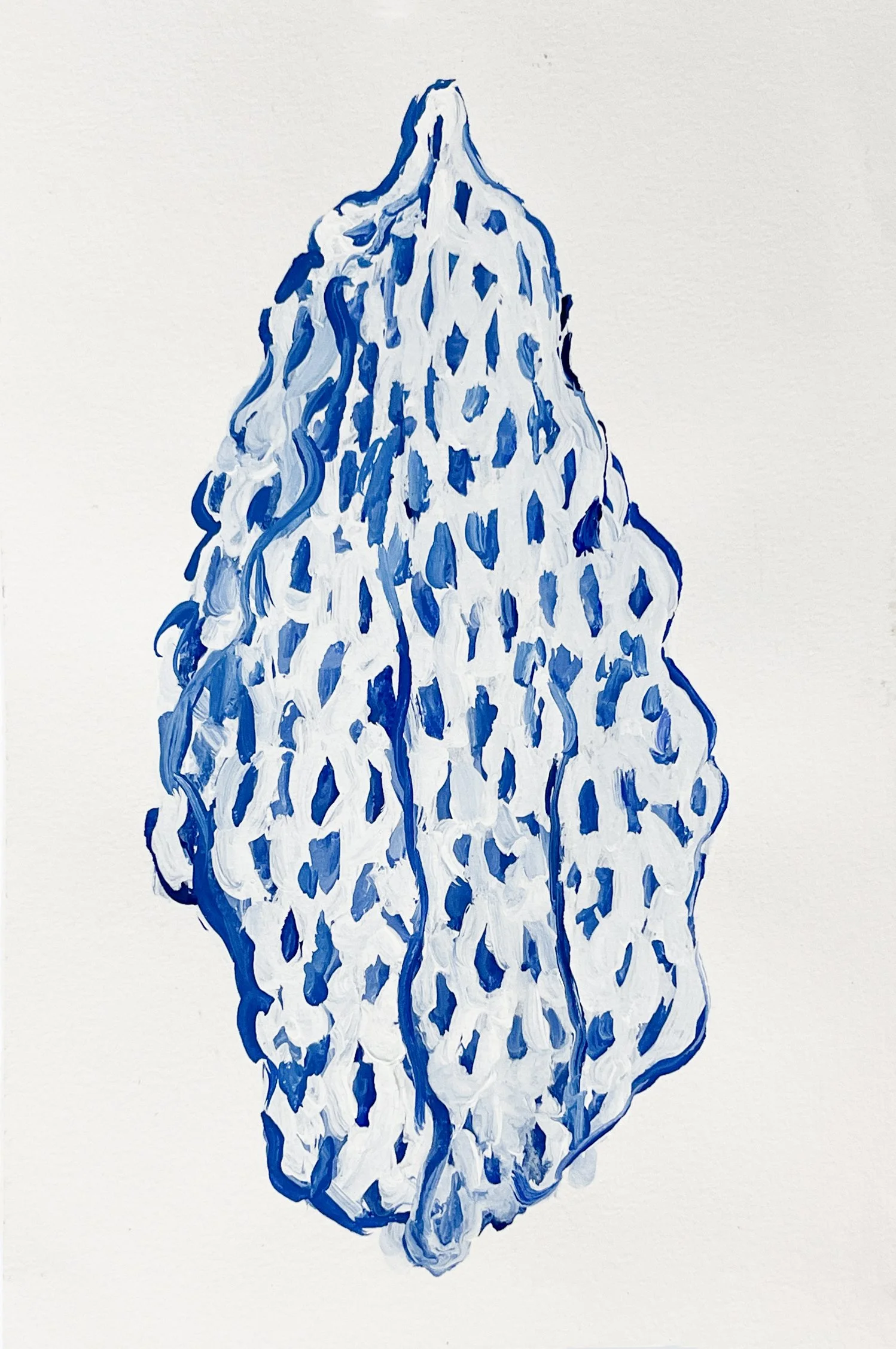 "First Form," 2025, gouache on paper, 7 x 5 in.